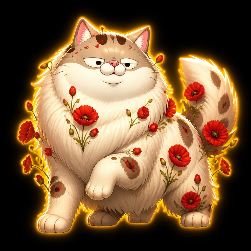 Цветочковый Жирный Кот — брейнрот MAX
