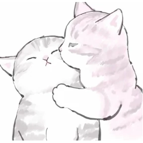 Котики в сердечках №14