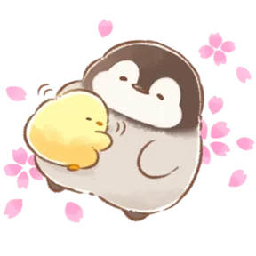 cute peng and chick №35