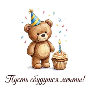 Мишка с подарками №6